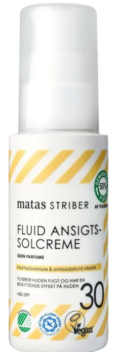 Fluid Ansigtssolcreme SPF 30 Uden Parfume