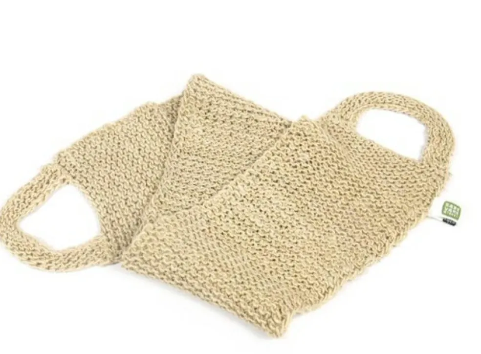 Håndstrikket Hamp massagestrop, Fairtrade