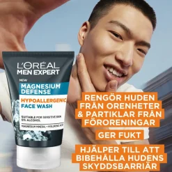 Men Expert Magnesium Defence Hypoallergenic Face Wash