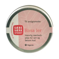 Rosa ler til ansigtsmaske