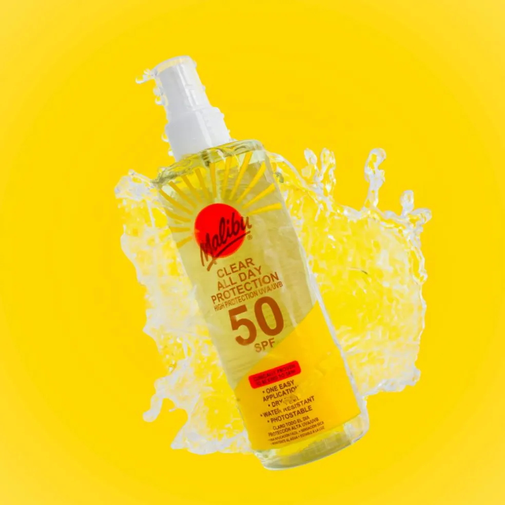 SPF 50 Clear Spray Sunscreen, High Protection, Dry Feel, Water Resistant