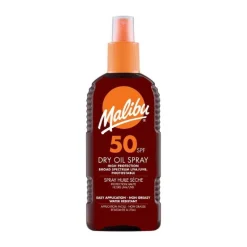 SPF 50 Non-Greasy Dry Oil Spray for Tanning, High Protection, Water Resista