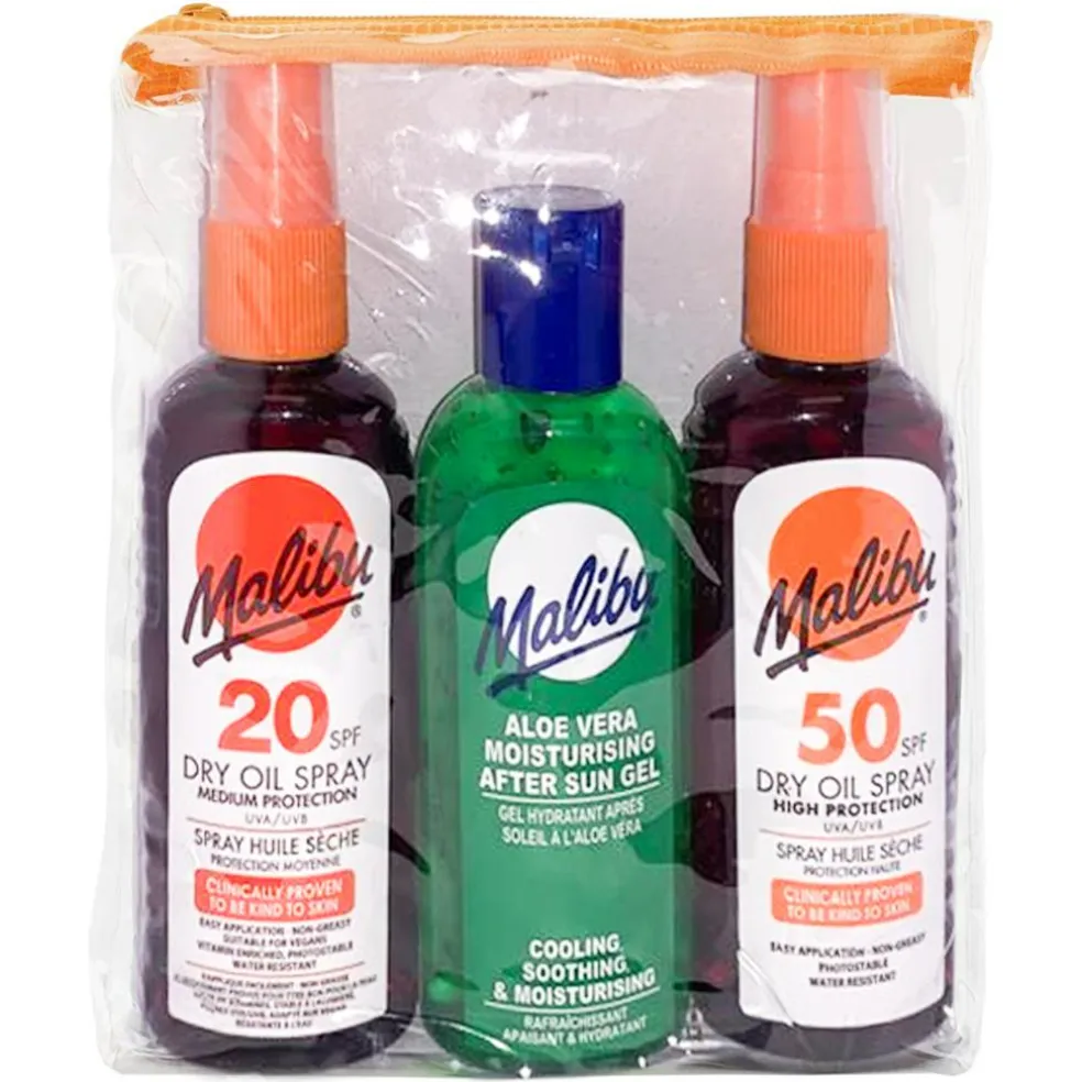 Travel Essentials, Dry Oil Sprays, Bronzing Tanning Oil and Soothing Aloe V